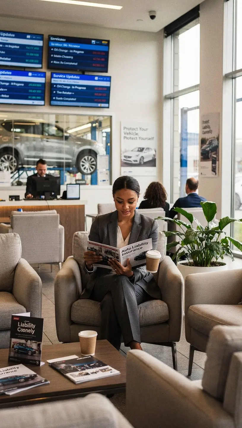 Obrazek przedstawiający zadowolonego kierowcę z nową polisą ubezpieczeniową w ręku.