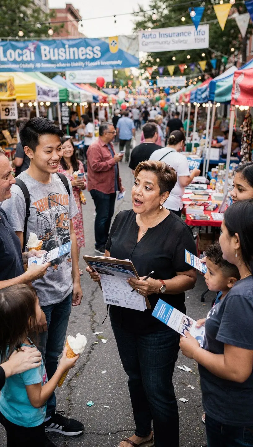 Grafika ilustrująca proces zakupu ubezpieczenia samochodowego online z szybkim formularzem.